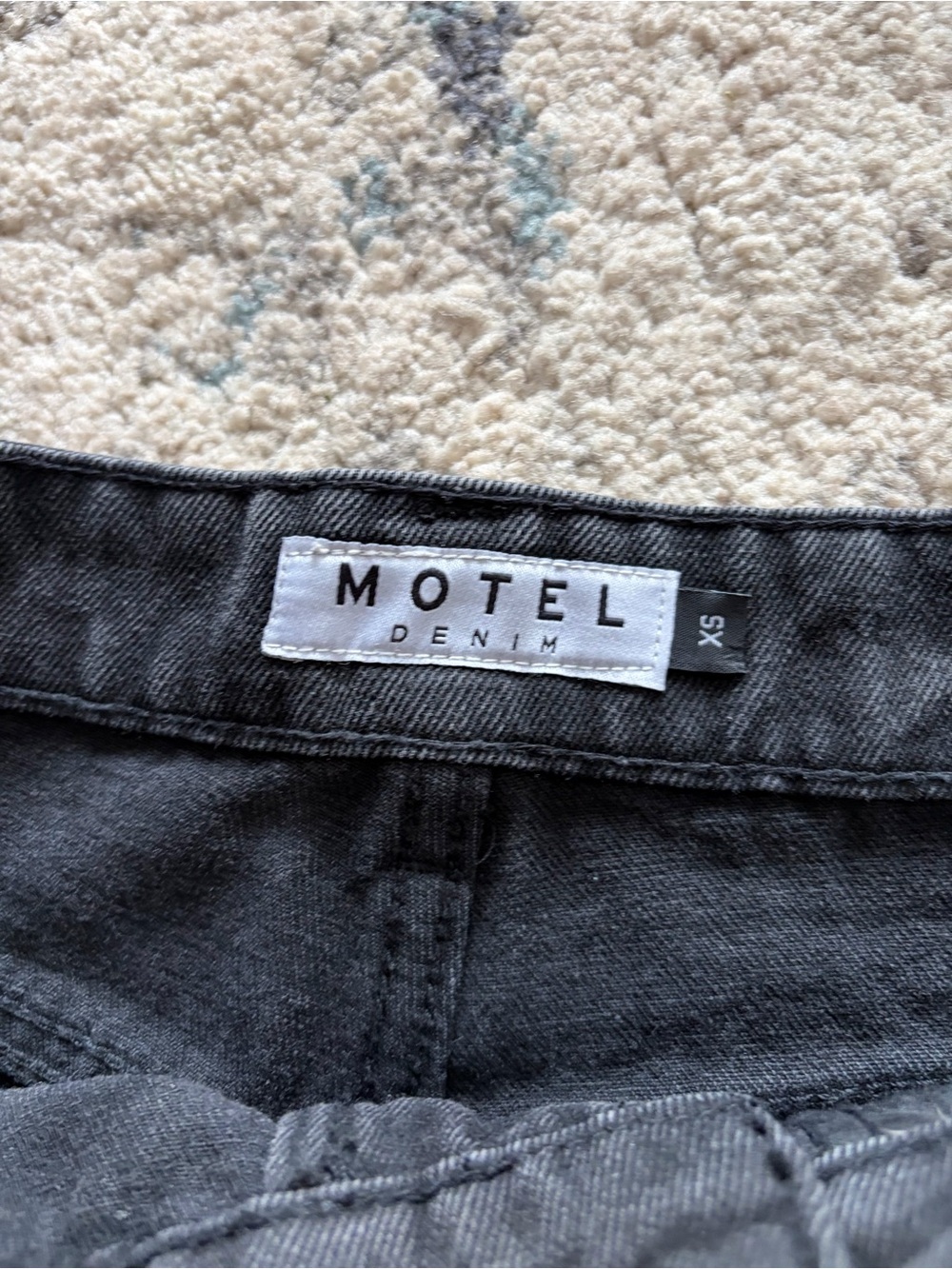 Motel Rocks Low Rise Parallel Jeans In Vintage Black - Picture 7 of 7